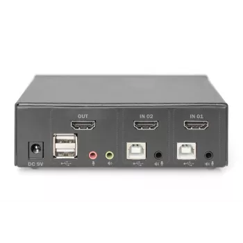 KVM Slēdzis Digitus 2 Portu Viens Ekrāns 4K HDMI