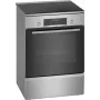Bosch HLS79Y351U Series 6 Brīvstāvoša Plīts, Indukcijas Virsma, Elektriskā Cepeškrāsns, 63 L, Nerūsējošais Tērauds, 60 cm
