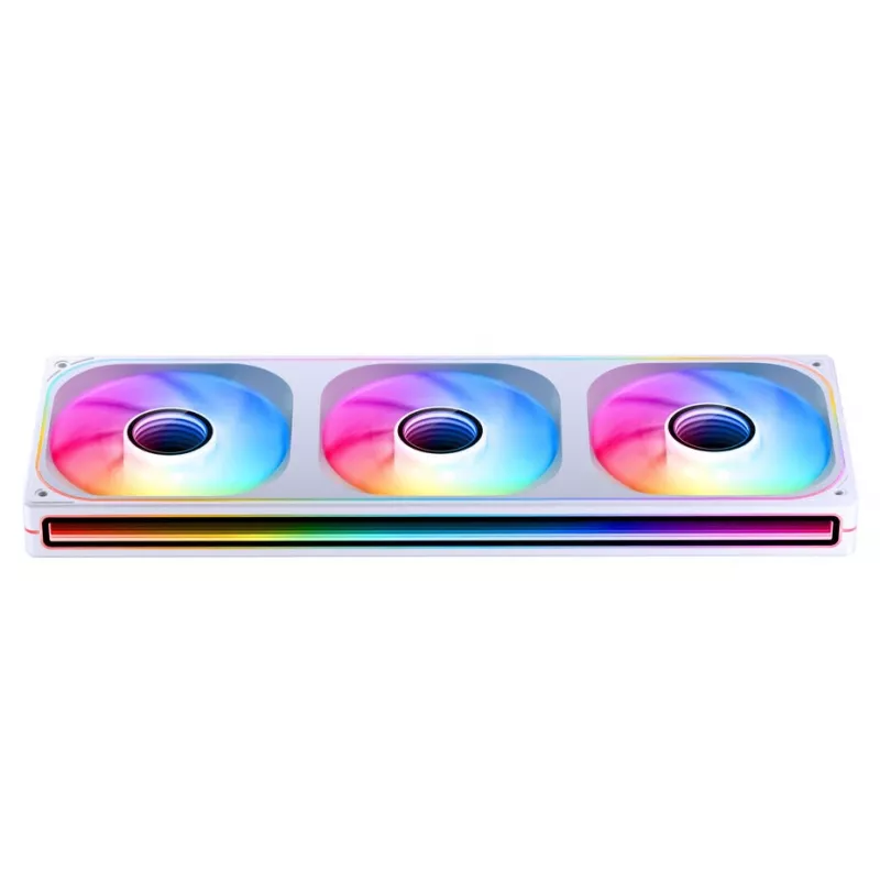 360 mm ARGB PWM Radiatora Ventilatoru Komplekts Jonsbo ZB-360 balts — 3x120 mm PWM ARGB ventilatori šķidruma dzesēšanas radiatoriem