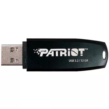 USB zibatmiņa PATRIOT 32 GB USB Type-A 3.2 Gen 1 Melna, 80 MB/s, atslēgu gredzens