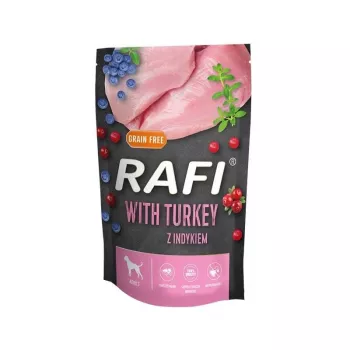 DOLINA NOTECI Rafi ar tītaru - mitrā suņu barība - 500g