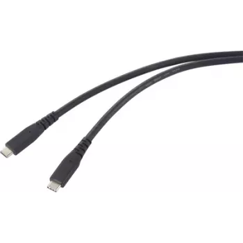 Renkforce USB-C kabelis USB4 Melns TPE apvalks RF-6662038 - Digitāls/Dati - 0,5 m