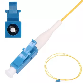 Extralink LC/UPC pigtail, vienmoda G.652D, 900 µm PVC, 1 m, FTTH, dzeltens