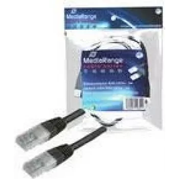 Patch kabelis MediaRange RJ45 U/UTP Cat5e 3,0 m melns (MRCS116)