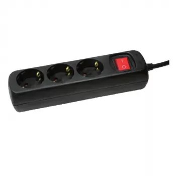 Pagarinātājs LogiLink LPS206B 1.4 m 3× Kontaktligzda Melns