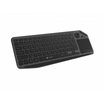 Natec Turbot 2 bezvadu tastatūra US izkārtojums melna/pelēka