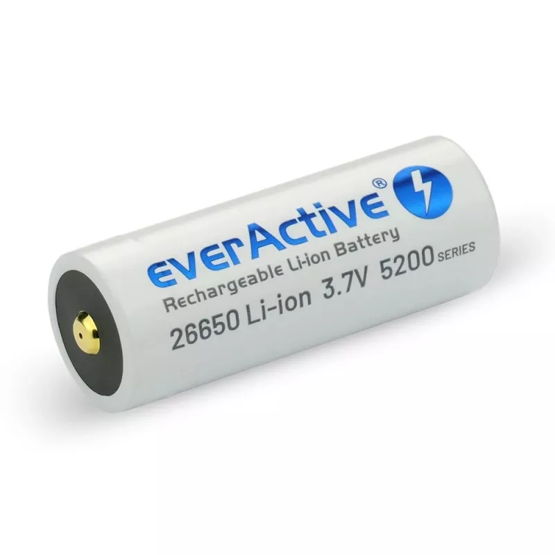 Akumulatora baterija everActive EV26650-52M 3.7V 5200mAh ar Micro USB uzlādi