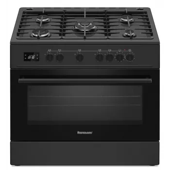 Ravanson KWGE-K90 Cheff Modern Black gāzes un elektriskā plīts (melna)