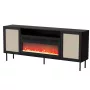 JUTA EF kumode + electric kamīns 202x39.5x85 melns + linol calabria