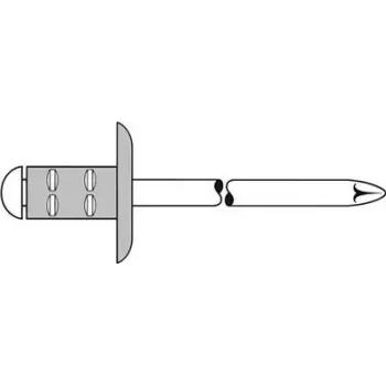 Akla kniede GESIPA Polygrip 4,8x10 Al/A2 lielā galva KS 0,5–6,5 mm, iepakojumā 250 gab.