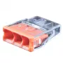 Hismart EL240401 – universāls vadu savienotājs, 3x 0,5–2,5 mm², 24 A, 450 V, 100 gab.