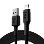 Lightning–USB A kabelis Green Cell KABGC12, 2 m, melns
