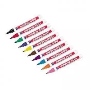 Pastāvīgais marķieris Edding 400 Bullet Tip daudzkrāsains 10 gab.