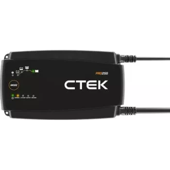 Bateriju lādētājs CTEK Pro 25S 300W 12V 25A — profesionāls 12V lādētājs, 300 W jauda, 25 A maks.