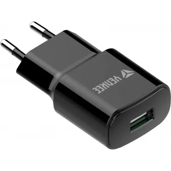 YENKEE YAC 2013BK sienas lādētājs ar USB-A — 12W, 2.4A