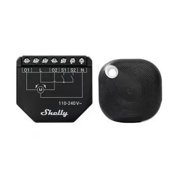 WiFi žalūziju kontrolieris Shelly Shutter BLU (Shelly_Shutter_BLU_1) ar Bluetooth pogu un izturīgu korpusu