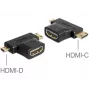 DeLOCK 65446 Pārejas savienotājs HDMI-C / HDMI-D uz HDMI-A