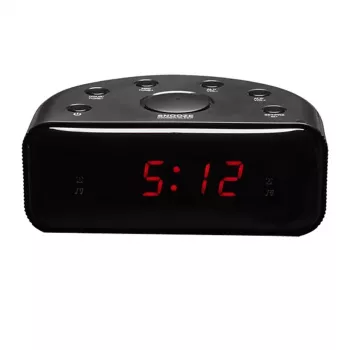 Modinātājpulkstenis Denver CR-430 Analogais un Digitālais FM Radio LED Displejs Melns