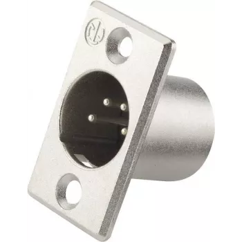 Neutrik NC4MP XLR savienotājs – tērauds, misiņš, niķelis, poliamīds, cinks, IP40, 1,5 V