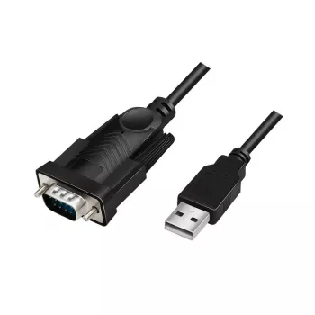 LogiLink AU0048A seriālais kabelis 1,5 m USB A — DB-9 melns