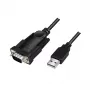 LogiLink AU0048A seriālais kabelis 1,5 m USB A — DB-9 melns