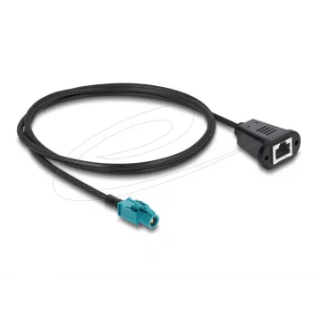 Koaksiālais kabelis DELOCK 90700 — 1 m, HSD Z līdz RJ-45, melns/zils