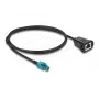 Koaksiālais kabelis DELOCK 90700 — 1 m, HSD Z līdz RJ-45, melns/zils