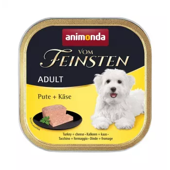 animonda Vom Feinsten Adult ar tītaru un sieru mitrā barība suņiem, 150 g