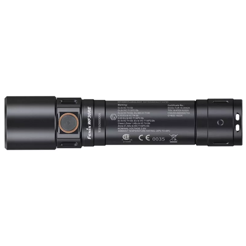 Galvaslampa Fenix WF30RE Black LED IP68 120h baterijas darbības laiks