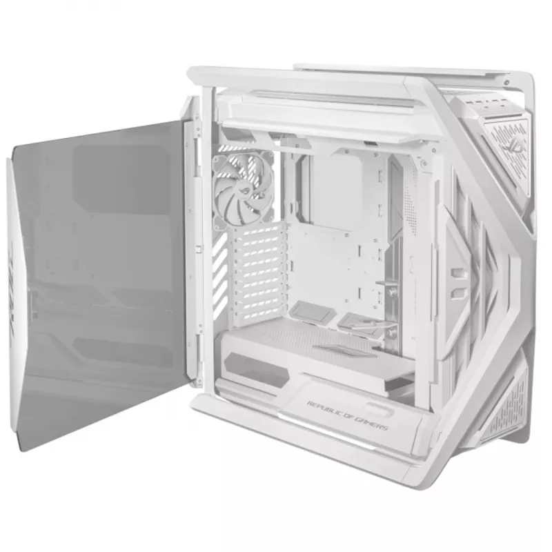 ASUS ROG GR701 Hyperion White, PC, Balts, ATX, EATX, micro ATX, Mini-ITX, Alumīnijs, Daudzfunkciju, Priekšpuse