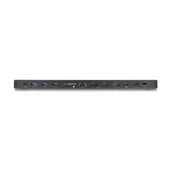 DeLOCK USB-C trīs displeju dokstacija 4K USB 5 Gbps LAN SD Audio PD 80 W