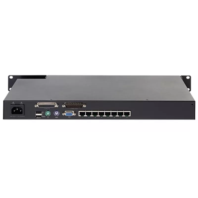 KVM slēdzis APC KVM0108A, 8-portu PS/2 VGA, 1U plaukts, 1600x1200, melns