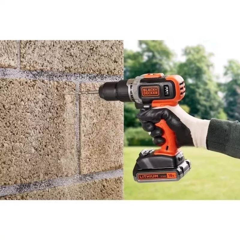 BLACK & DECKER Bezvadu Urbjmašīna/Skrūvgriezis ar 2.0 Ah/4.0 Ah Akumulatoru | BCD003MEM2K-QW | 18 V | 2.0/4.0 Ah | Litija