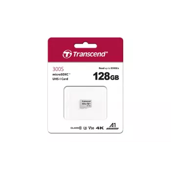 Transcend 128GB MicroSDXC SD300S atmiņas karte ar adapteri