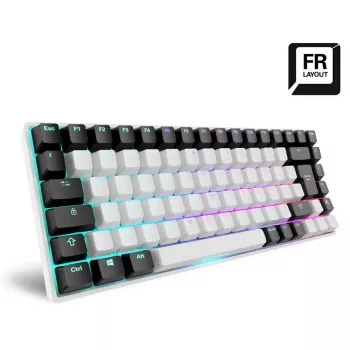 Sharkoon SKILLER SGK50 S3 Tastatūra Gaming Mehāniska USB AZERTY Baltā (4044951039715)
