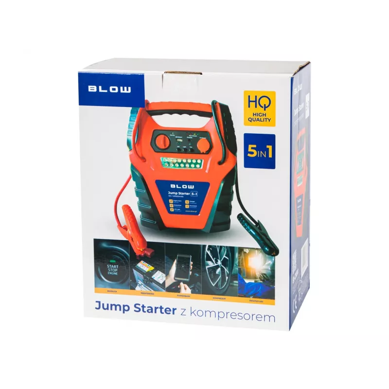 Jump Starter kompresors taisngriezis 5in1