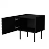 Naktsgaldiņu komplekts Cama meble LUCCA, 2 gab., 47x40x52 cm, melns, MDF/skaidu plātne