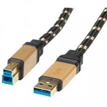 USB 3.0 kabelis ROLINE GOLD Type A M - Type B M 3,0 m