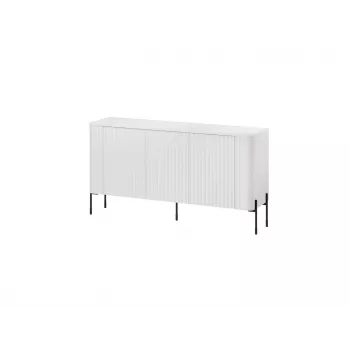 Kumode VERA 150x40x80 cm, matti balta, skaidu plātne, 16 mm rāmis