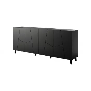 Kumode Cama Meble ETNA 2000×420×820 mm, matēti melna, skaidu plātne