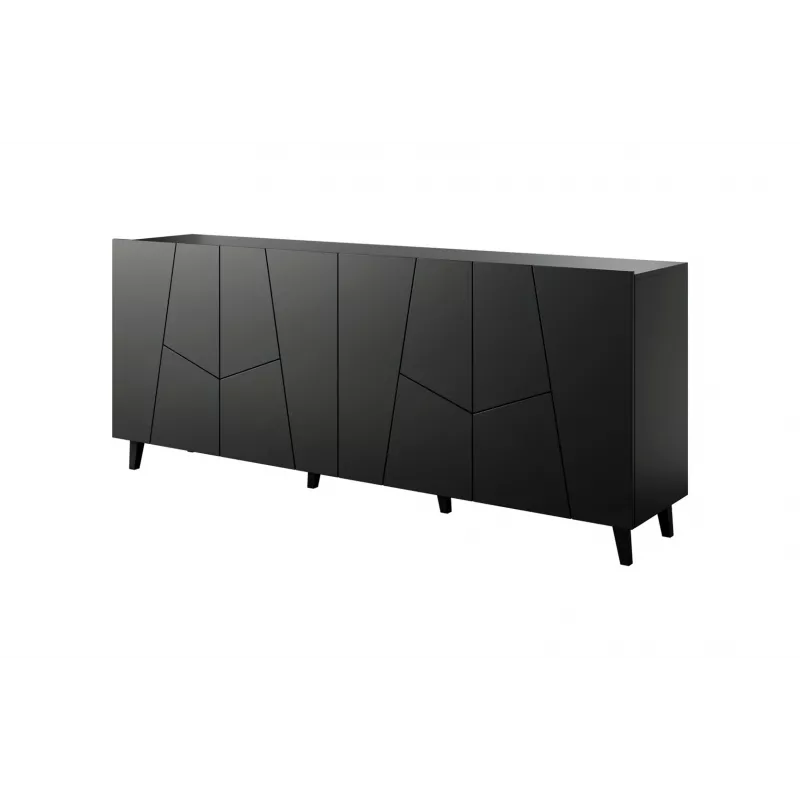 Kumode Cama Meble ETNA 2000×420×820 mm, matēti melna, skaidu plātne