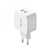 Nevox 45W Divu USB-C Portu GaN Lādētājs, balts, modelis 2569