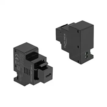 Keystone modulis DELOCK USB-C power delivery 20W melns