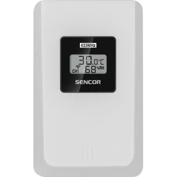 Sencor SWS 3000 W Laikapstākļu stacija ar bezvadu sensoru un uzlādes futrāli, balta