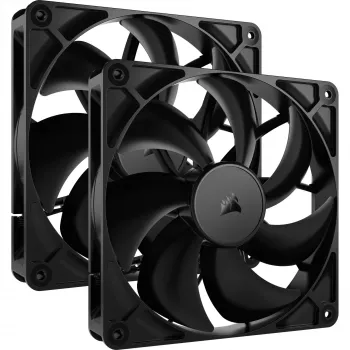 Corsair RS140 140mm korpusa ventilators 2 iepakojumā Melns