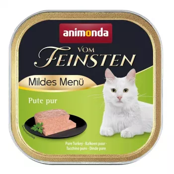 Slapjā kaķu barība animonda Vom Feinsten Mildes Menu Tītars 100 g paciņa, monoproteīns, pieaugušiem kaķiem, 81% mitrums