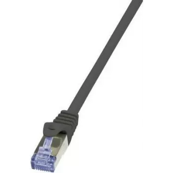 LogiLink PrimeLine - Patch-Cable - RJ-45 (tēviņš) līdz RJ-45 (tēviņš) - 20 m - SFTP, PiMF - Cat.7 Raw Cable - Bezhalogēna, Lieta konstrukcija, Aizsargāts pret aizķeršanos - Melns