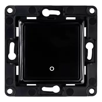 Shelly Wall Switch 1 Black — vienas pogas sienas slēdzis