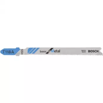 Finzāģa asmens Bosch T 118 A ātrgriezējtērauds HSS 5 gab.