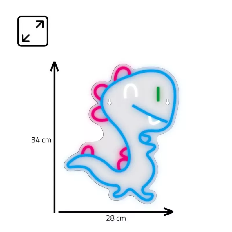 Dekoratīvā neona gaisma MANTA SNL56MT Dinozaurs